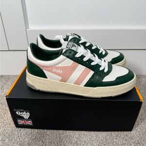 Gola White and Evergreen Sneakers